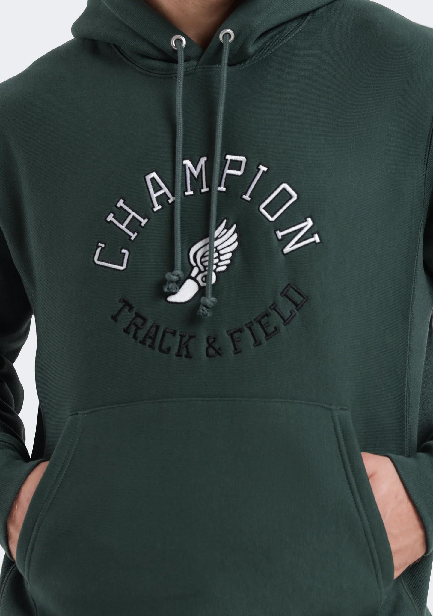 Champion Men's Reverse Weave Track Logo Hoodie
