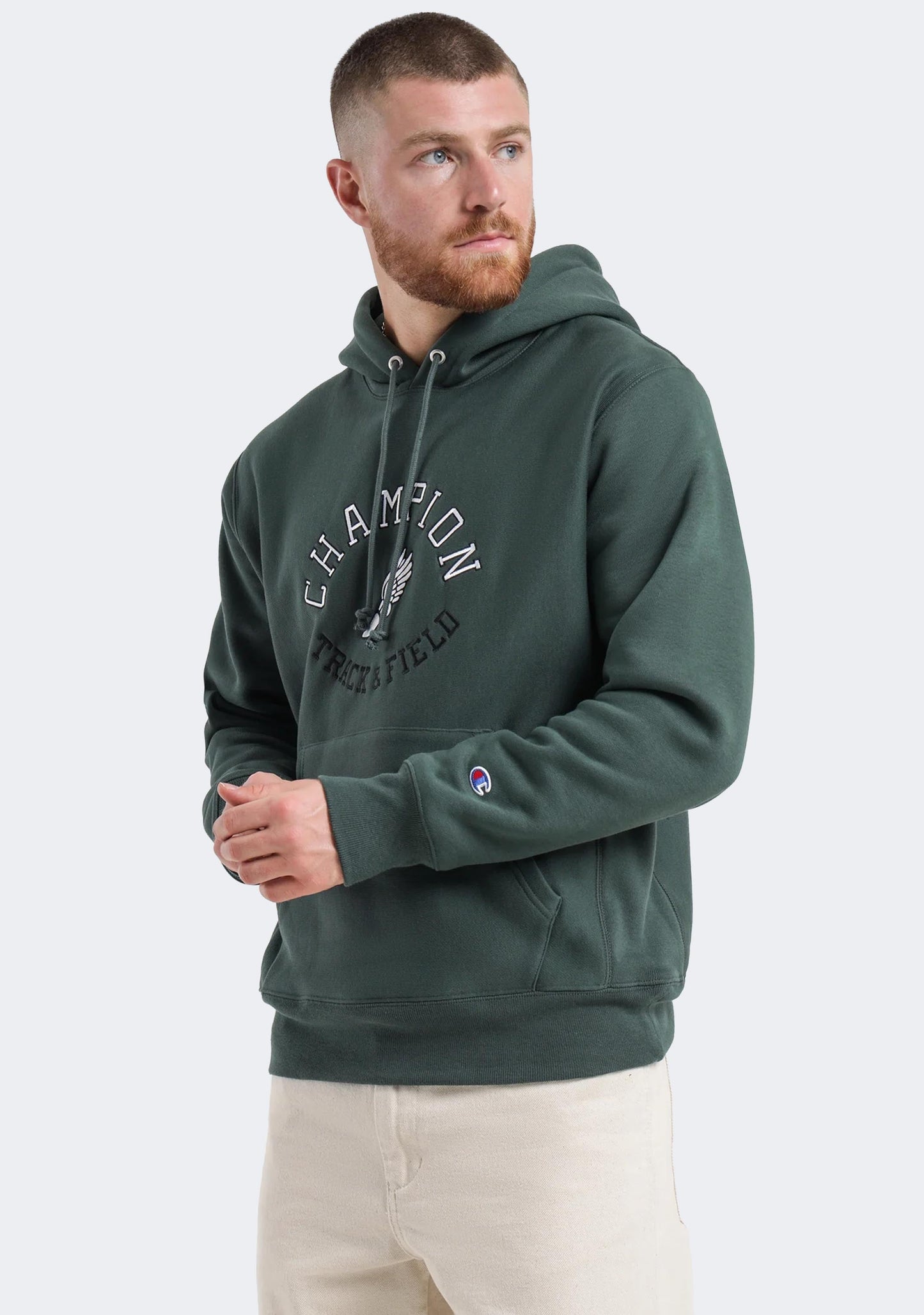 Champion Men's Reverse Weave Track Logo Hoodie
