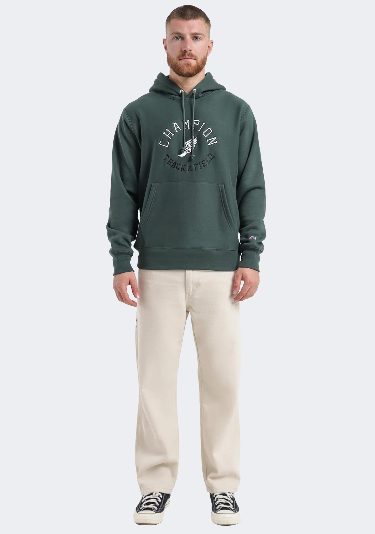 Champion Men's Reverse Weave Track Logo Hoodie